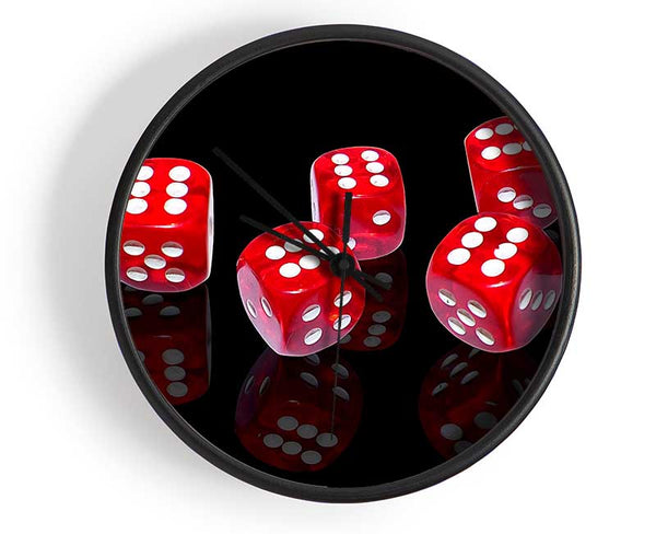 All Sixes Dice Clock - Wallart-Direct UK