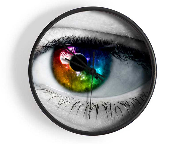 Rainbow Eye Clock - Wallart-Direct UK