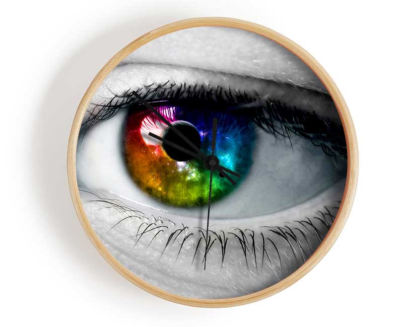 Rainbow Eye Clock - Wallart-Direct UK