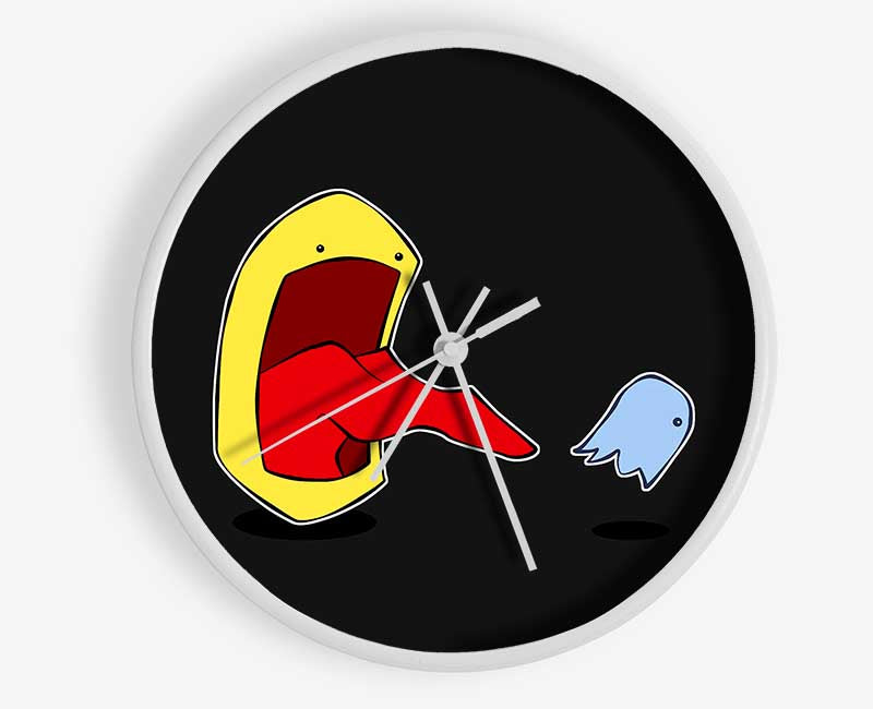 Pacman Chasing Ghost Clock - Wallart-Direct UK