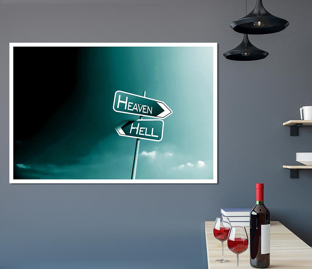 Heaven And Hell Print Poster Wall Art