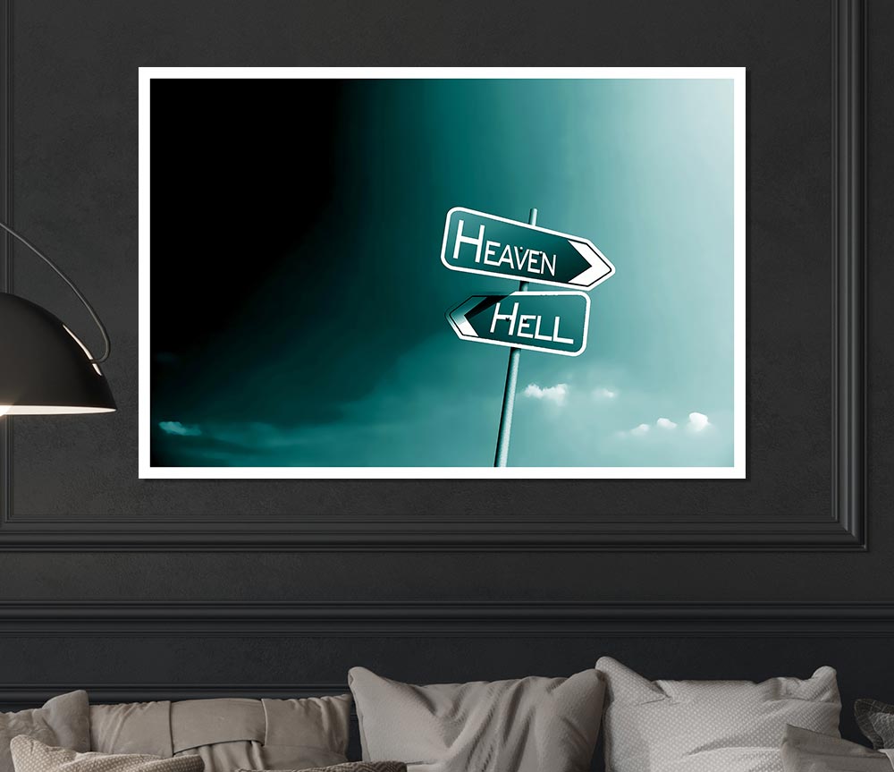 Heaven And Hell Print Poster Wall Art