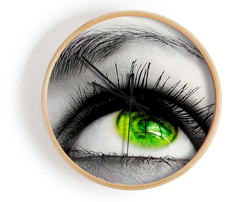 Green Eye Of The World Clock - Wallart-Direct UK