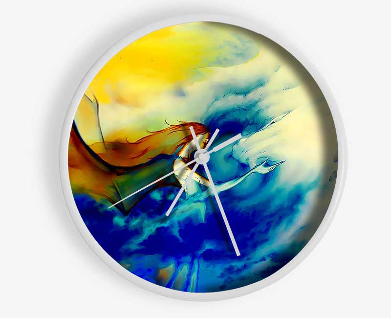 Fairy Dragon Clouds Clock - Wallart-Direct UK