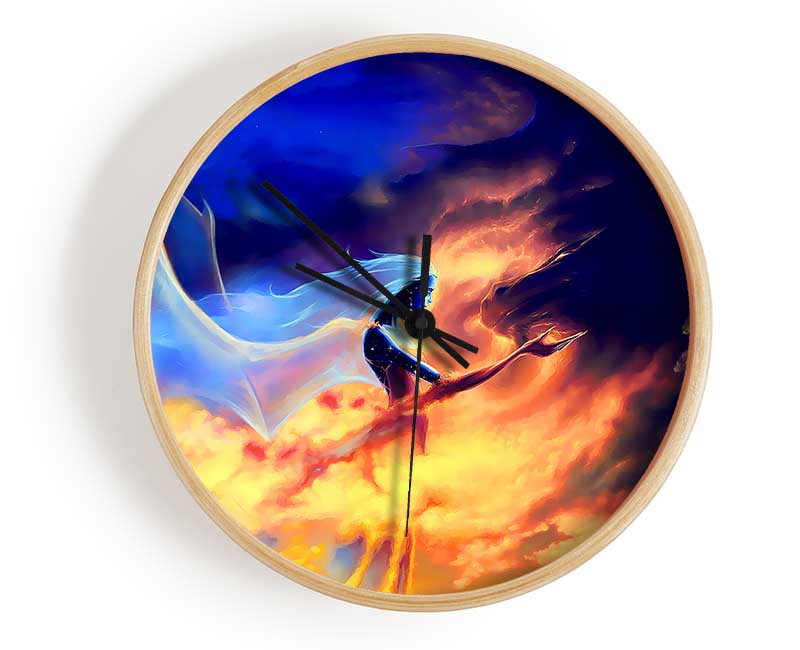 Dragon Fairy Love Clock - Wallart-Direct UK