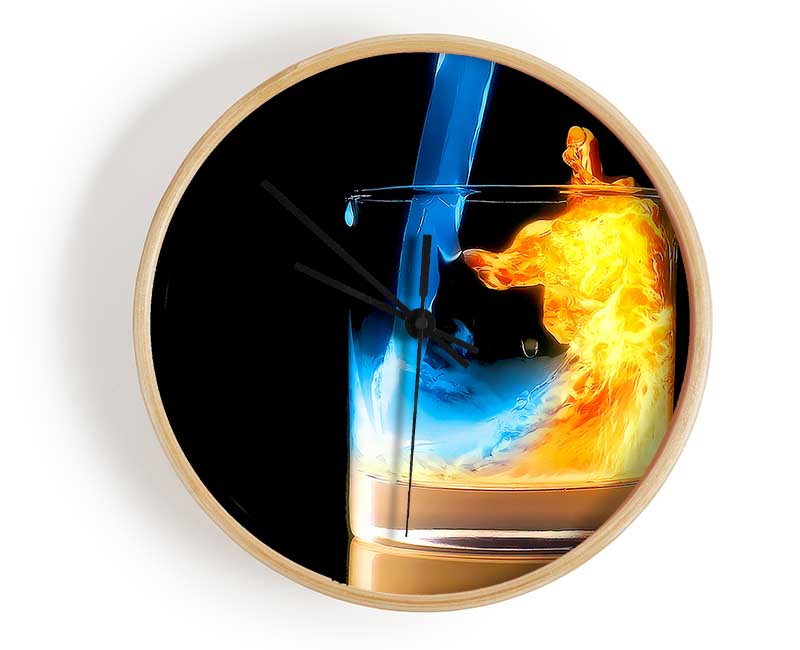 Pouring Fire And Water Clock - Wallart-Direct UK