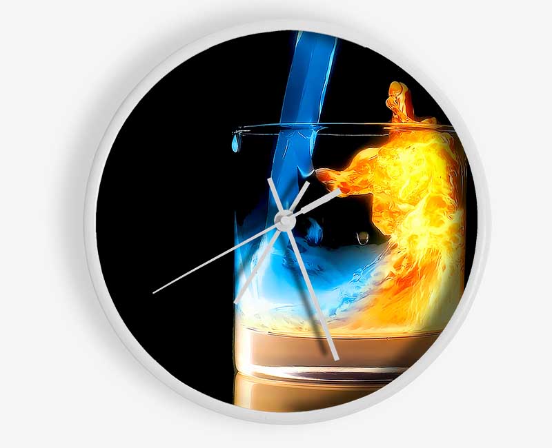 Pouring Fire And Water Clock - Wallart-Direct UK