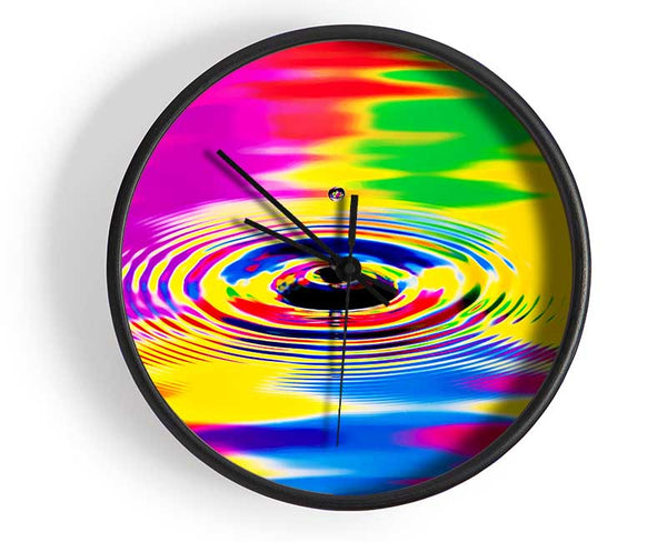 Rainbow Water Ripple Clock - Wallart-Direct UK