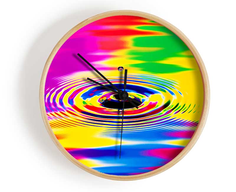 Rainbow Water Ripple Clock - Wallart-Direct UK