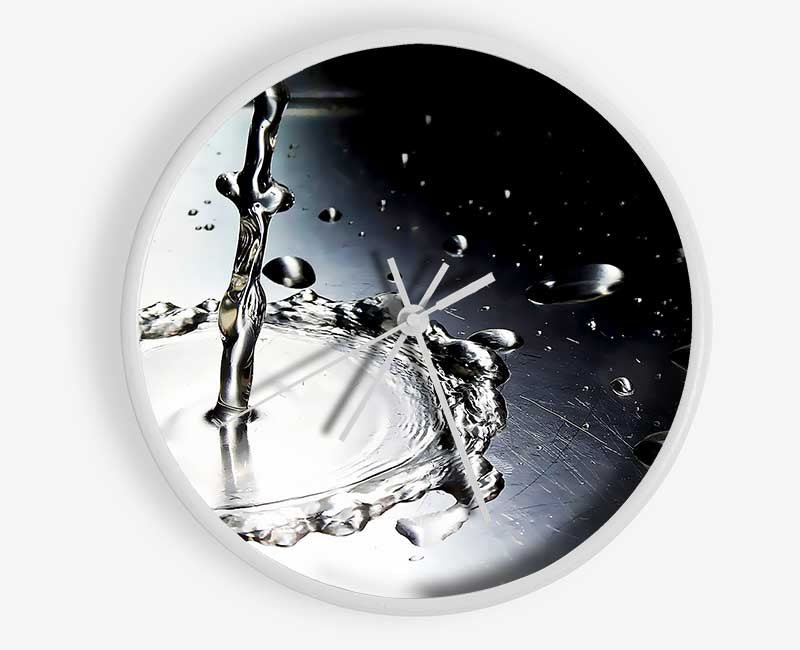 Metal Water Splash Clock - Wallart-Direct UK