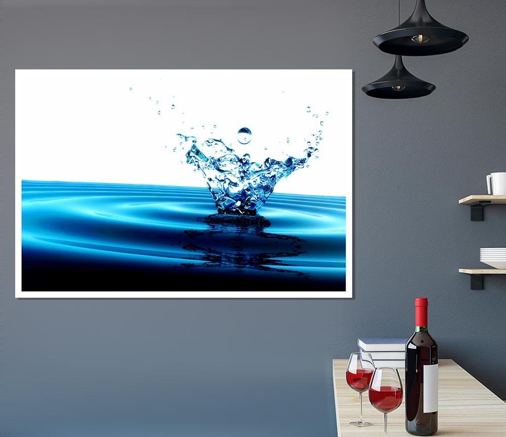 Flow Of The Splash Print Poster Wall Art