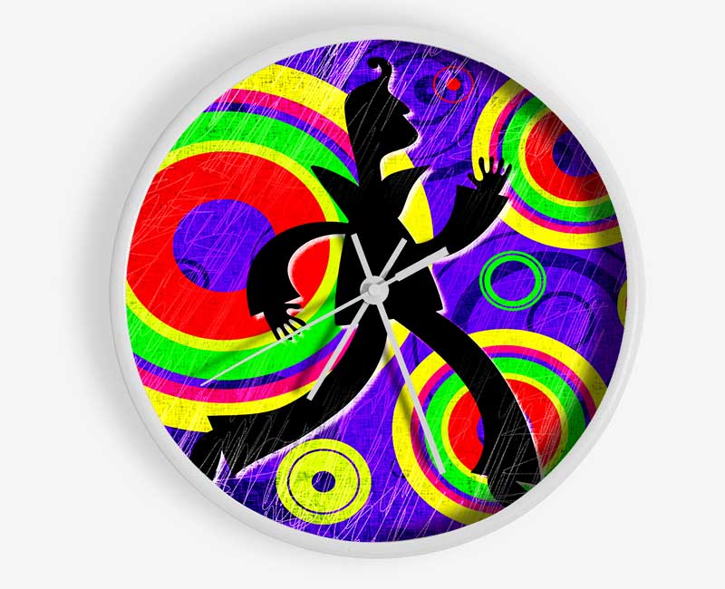 Disco Colours Clock - Wallart-Direct UK