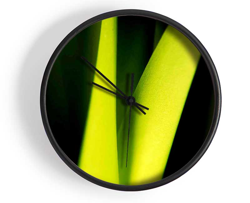 Green Leaf Shine Clock - Wallart-Direct UK