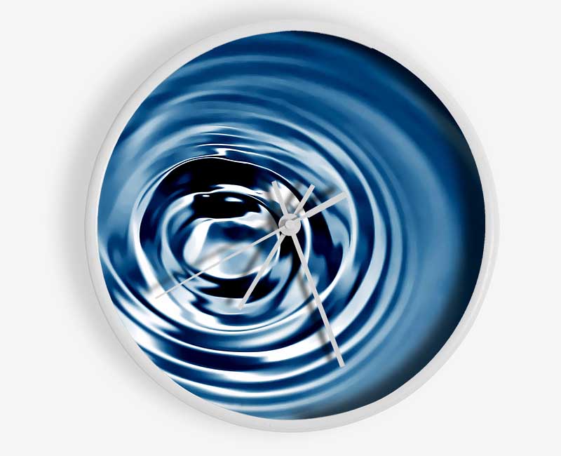 Blue Water Swirls Clock - Wallart-Direct UK