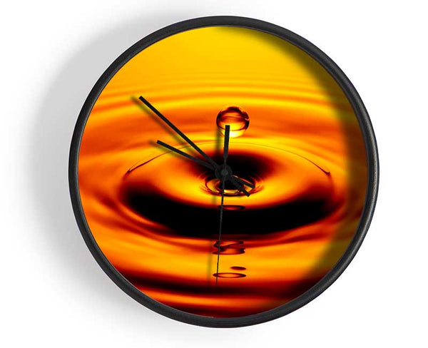 Orange Water Droplet Clock - Wallart-Direct UK