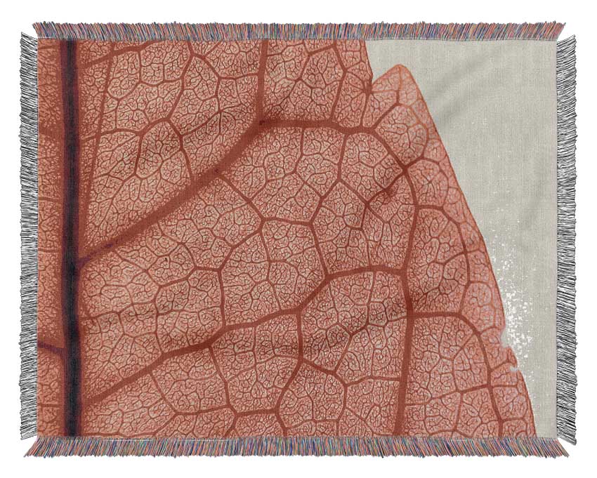 Pink Leave Beauty Woven Blanket