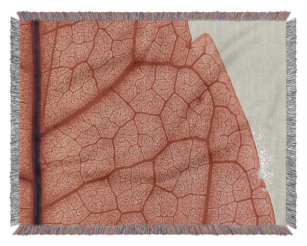 Pink Leave Beauty Woven Blanket