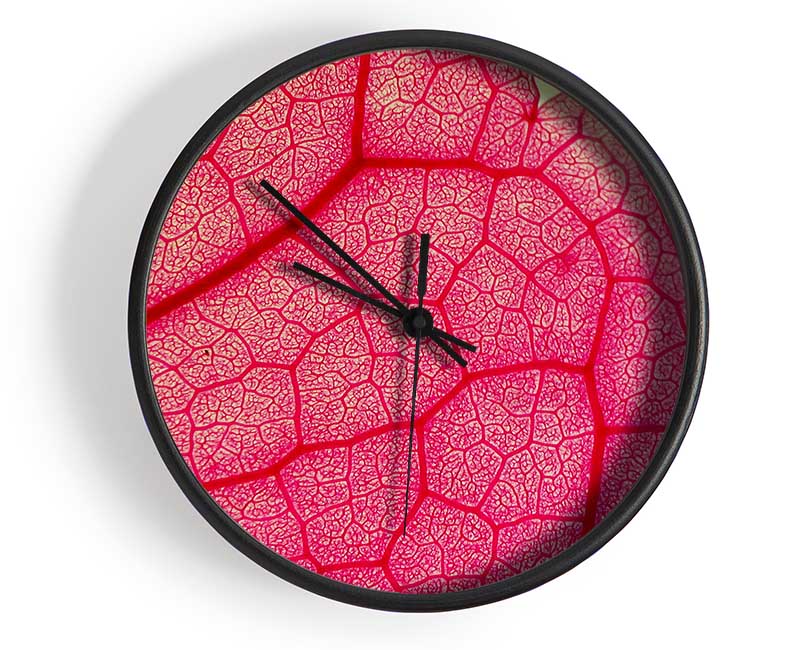 Pink Leave Beauty Clock - Wallart-Direct UK