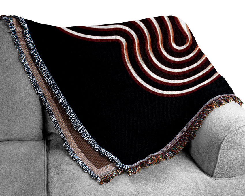 Red Butterfly Wings Woven Blanket