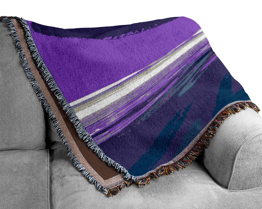 Psychedelic Purples Woven Blanket