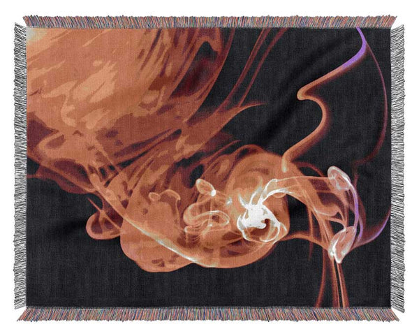 Orange Fireflies Woven Blanket