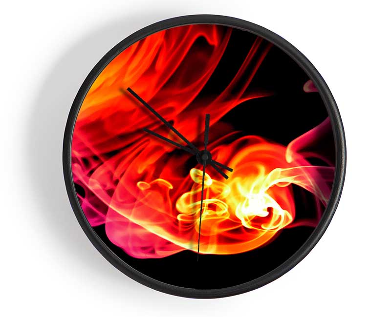 Orange Fireflies Clock - Wallart-Direct UK