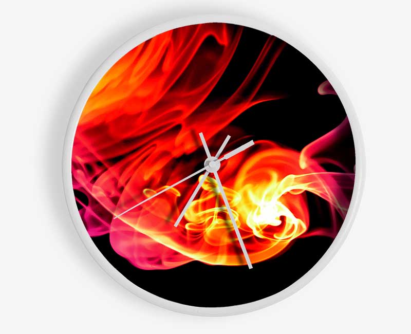 Orange Fireflies Clock - Wallart-Direct UK