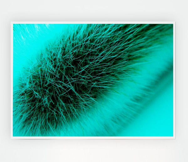 Green Fur Print Poster Wall Art