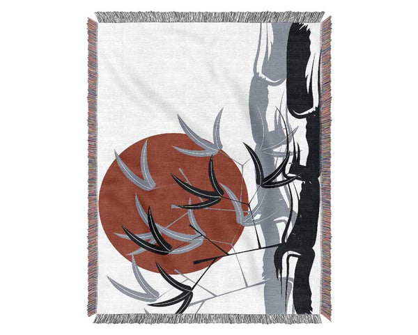 Red Sun Burn Woven Blanket