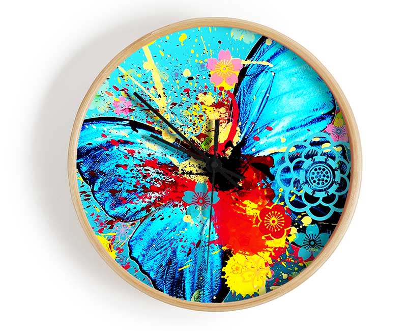 Butterfly Splash Clock - Wallart-Direct UK