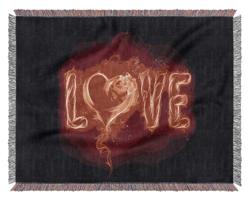 Flames Of Love Woven Blanket