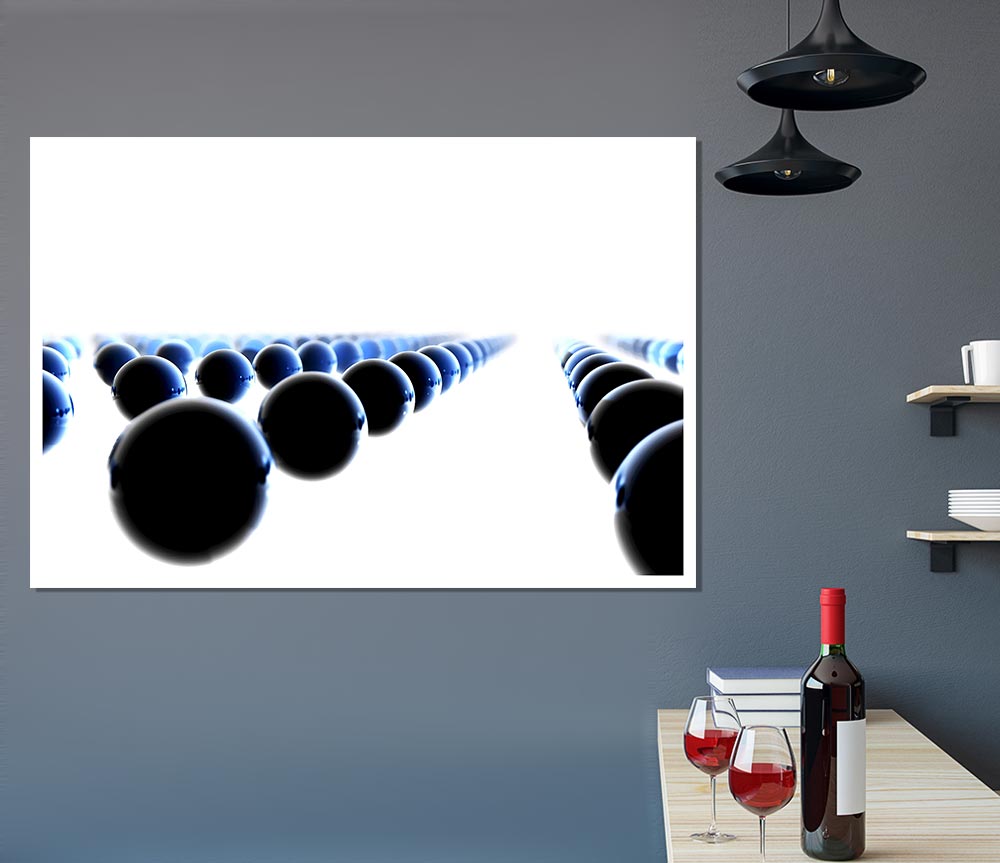 Black Ball Line Up Print Poster Wall Art