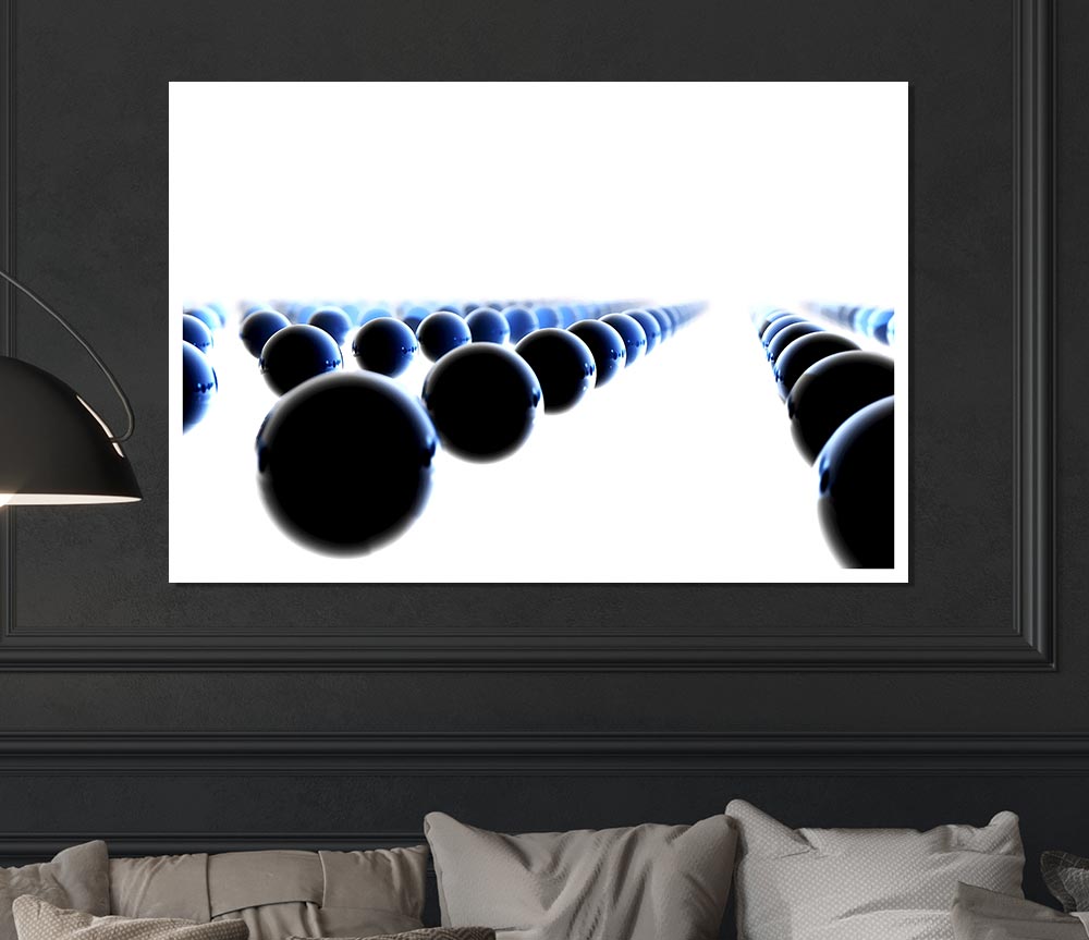 Black Ball Line Up Print Poster Wall Art