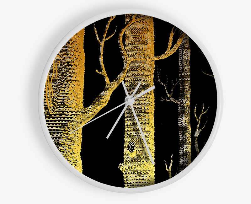 The Night Time Woodland Clock - Wallart-Direct UK