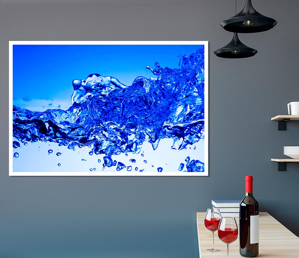 Blue Celebration Print Poster Wall Art