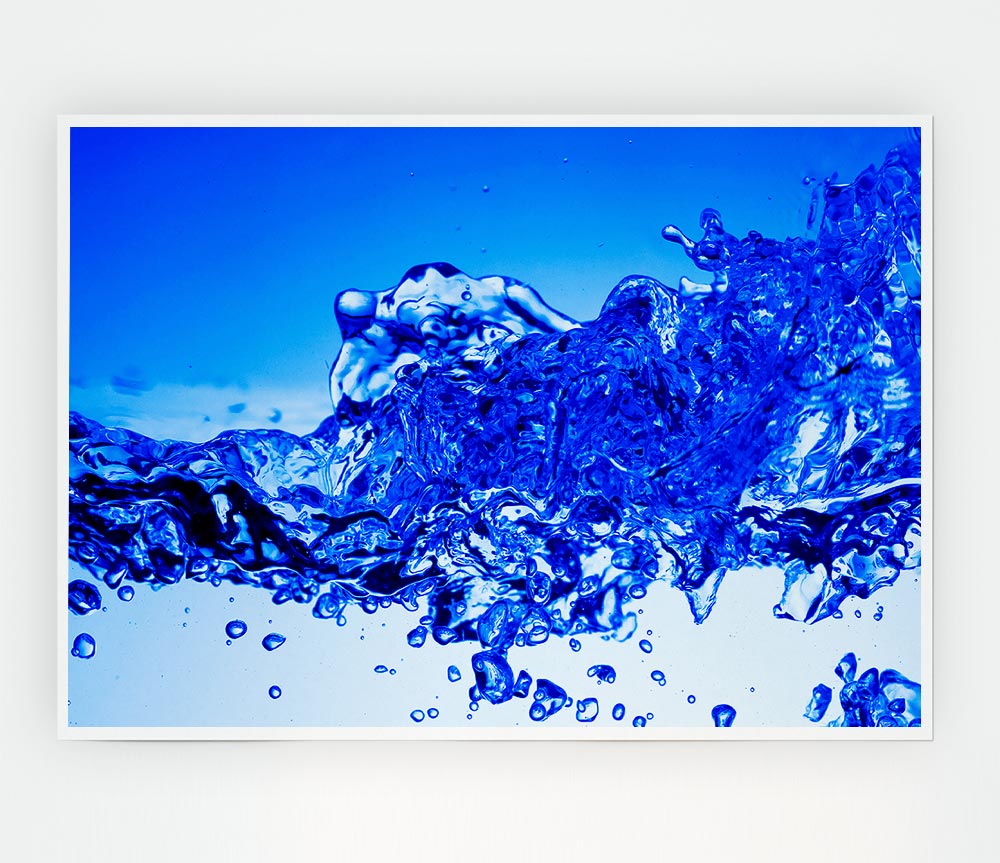 Blue Celebration Print Poster Wall Art