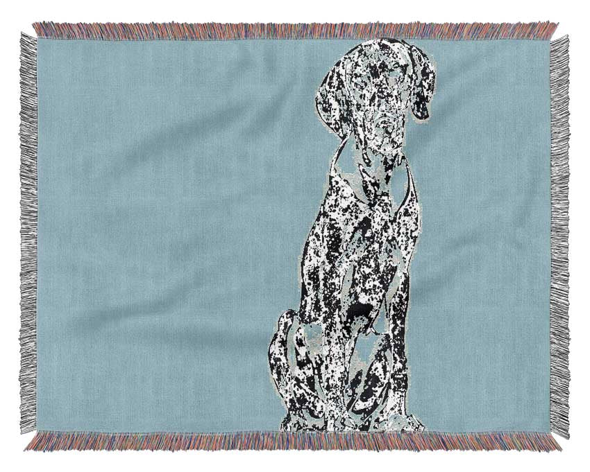 Dalmatian Blue Woven Blanket