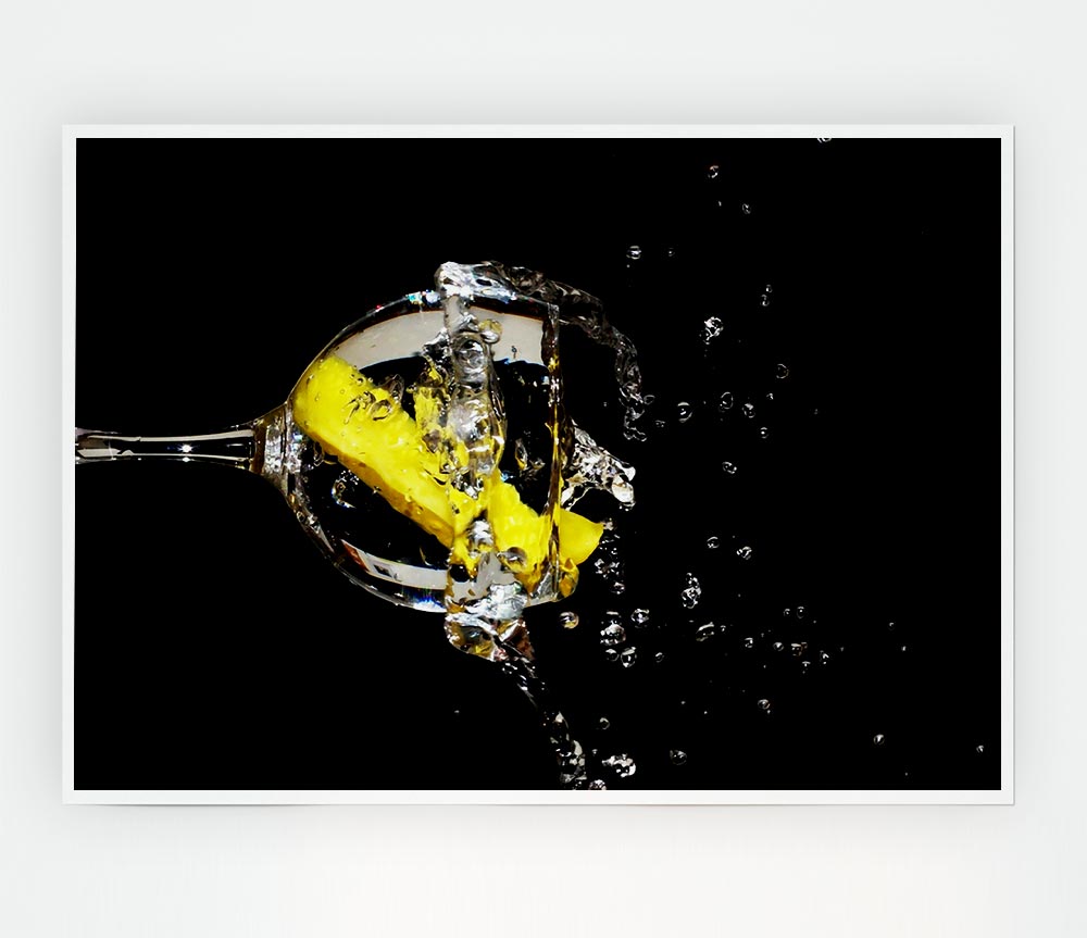 Gin And Tonic With Lemon Print Poster Wall Art