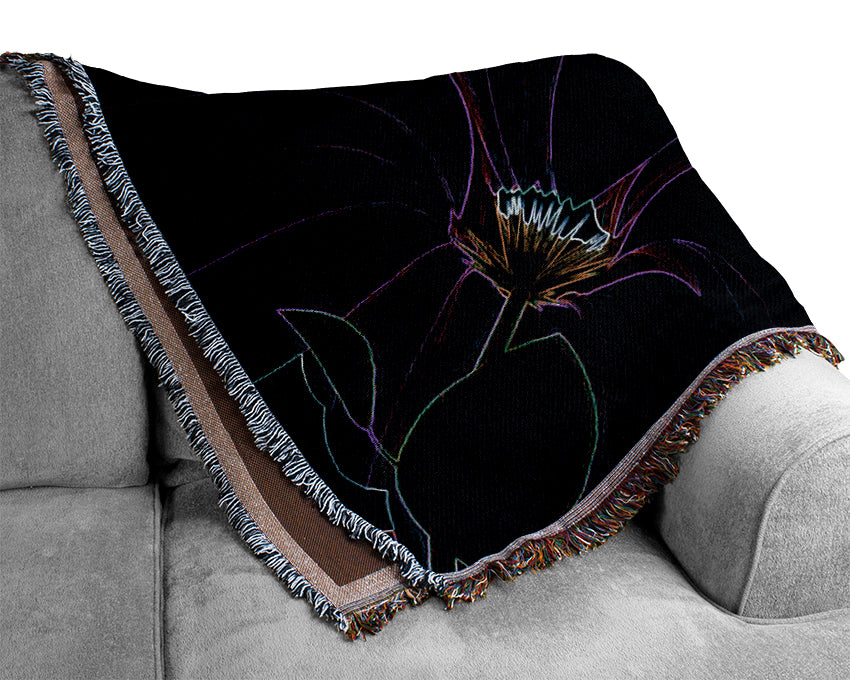 Floral Decay Woven Blanket