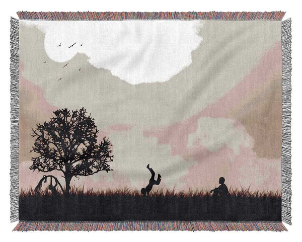 Childs Playground Chocolate Woven Blanket