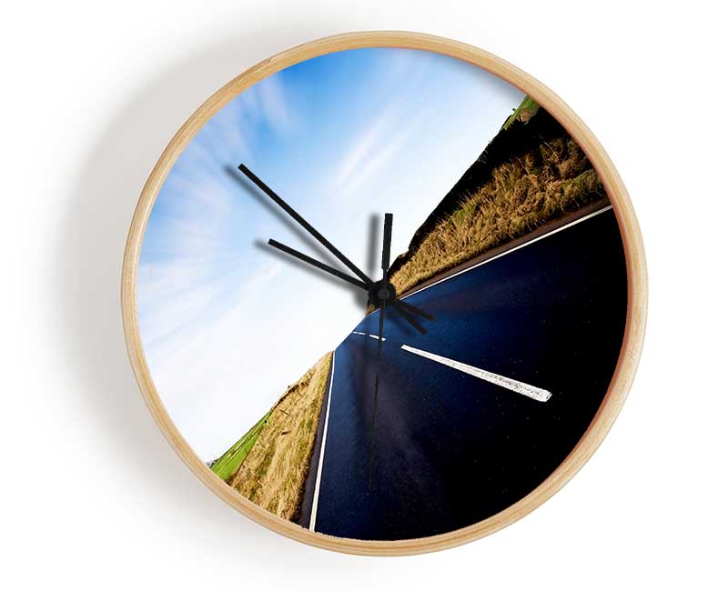 Vertical Road Horizon Clock - Wallart-Direct UK