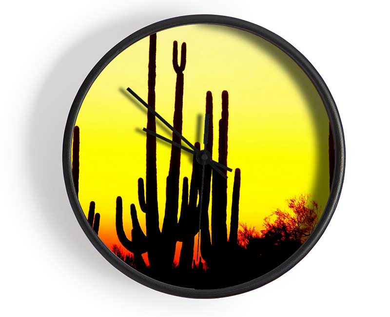 Desert Cactus Sunrise Clock - Wallart-Direct UK