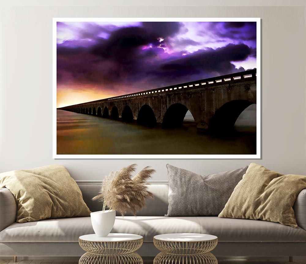 Bridge Afar Print Poster Wall Art