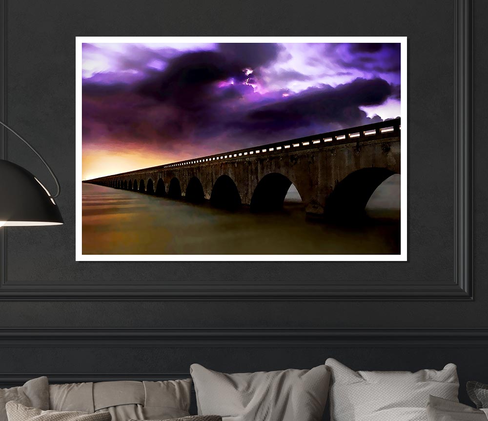 Bridge Afar Print Poster Wall Art