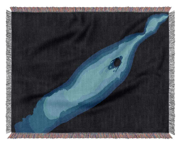 Blue Deep Sea Diver Woven Blanket