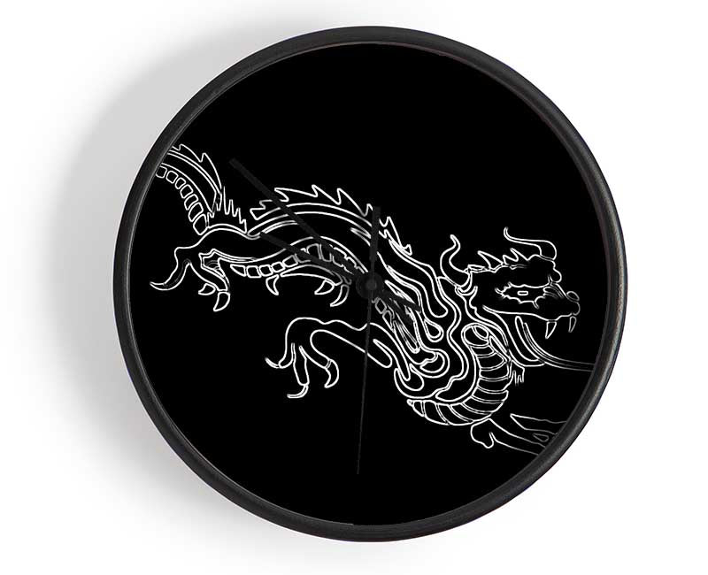 Black Fire Dragon Clock - Wallart-Direct UK