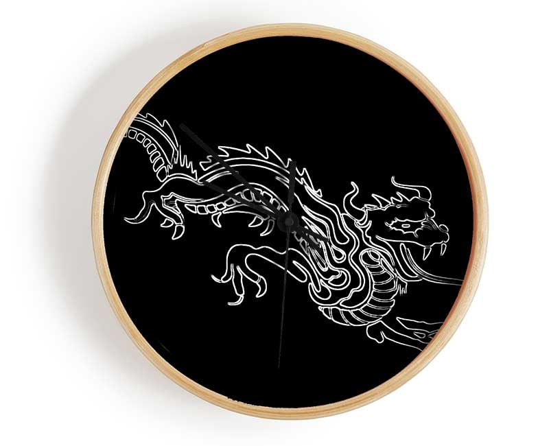 Black Fire Dragon Clock - Wallart-Direct UK