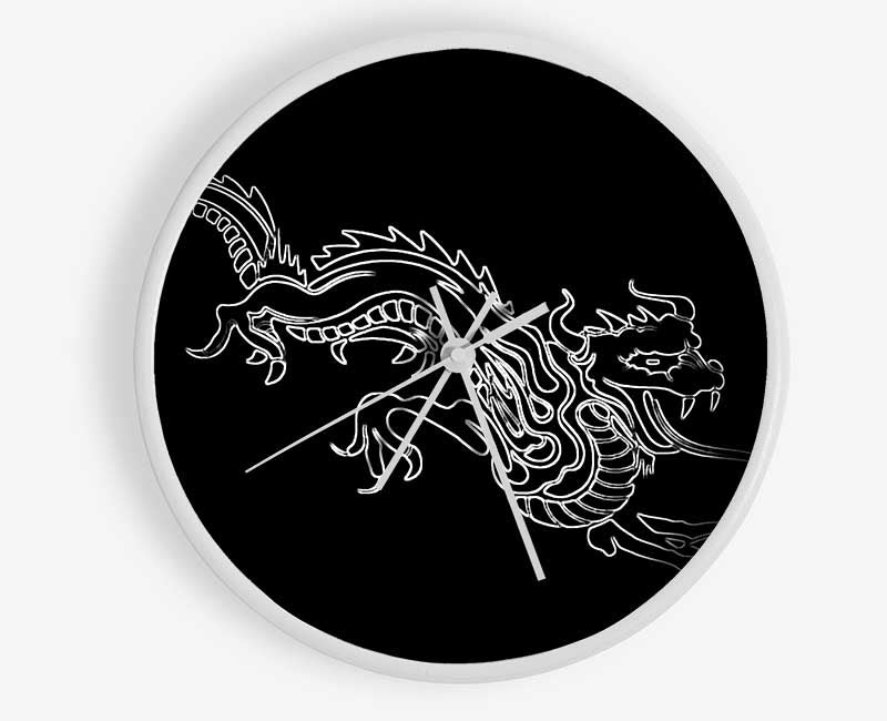 Black Fire Dragon Clock - Wallart-Direct UK