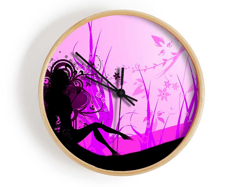 The Pink Lady Clock - Wallart-Direct UK