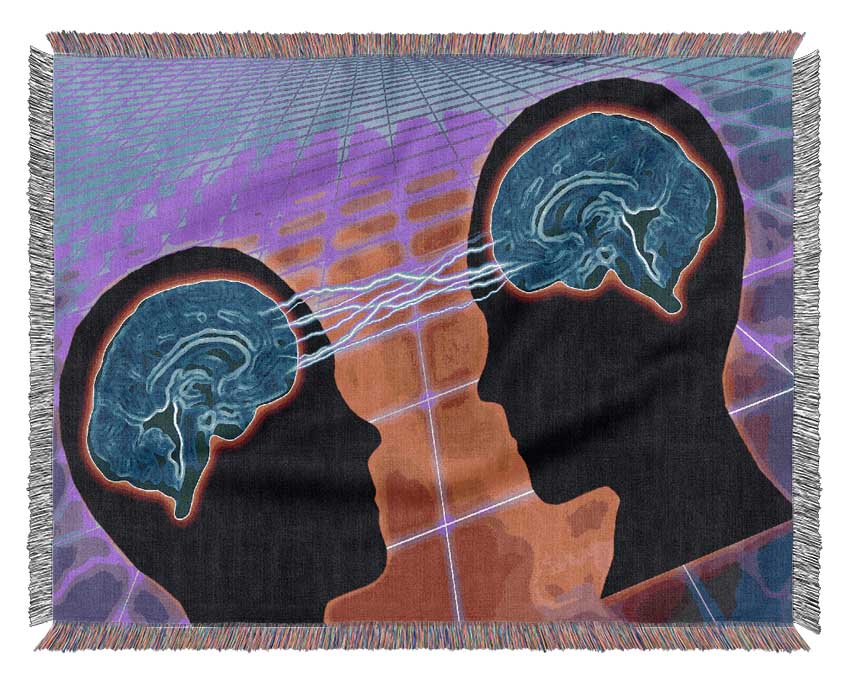 Brain Communication Woven Blanket